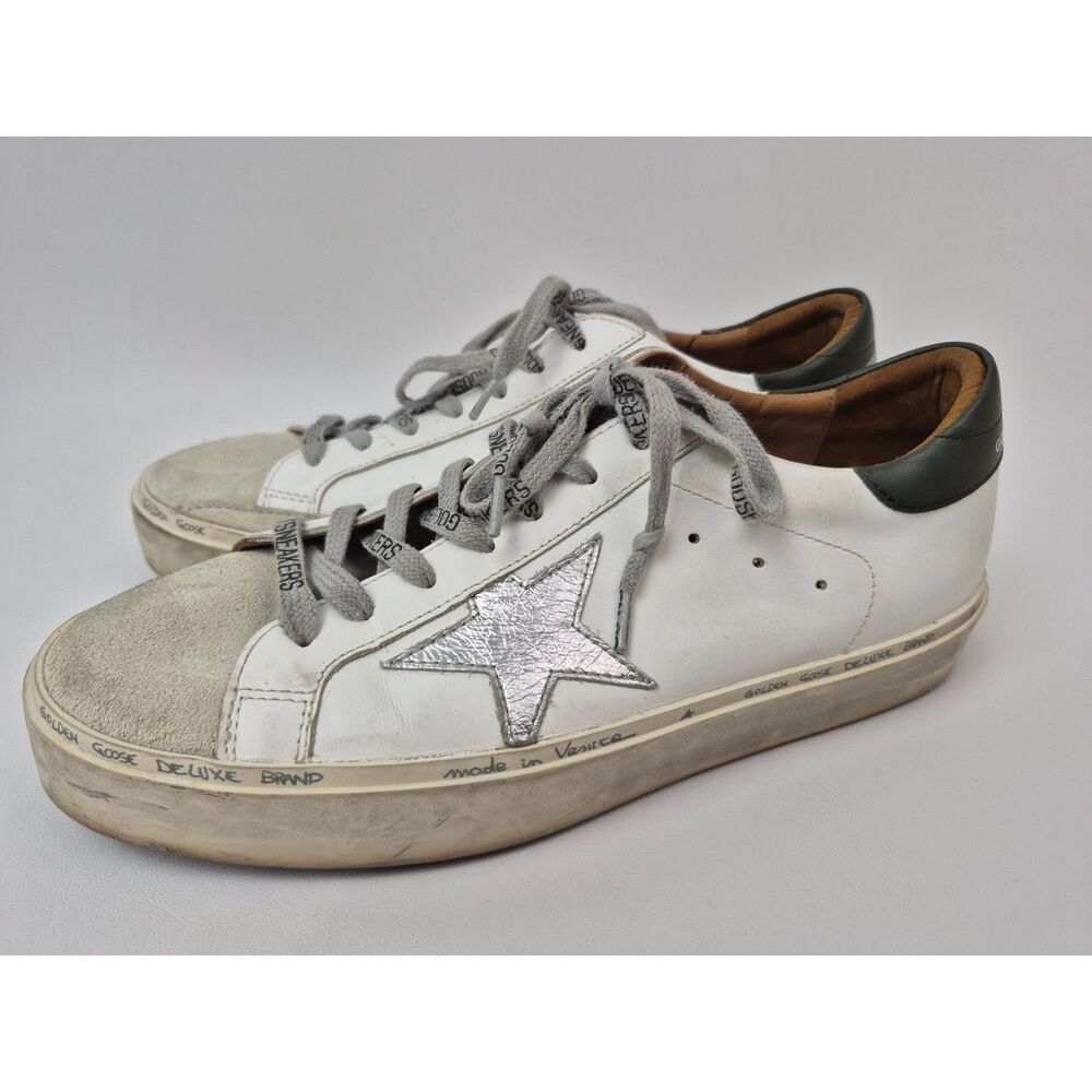 Golden Goose White Hi Star Platform Sneakers Size 42 - Picture 2 of 7